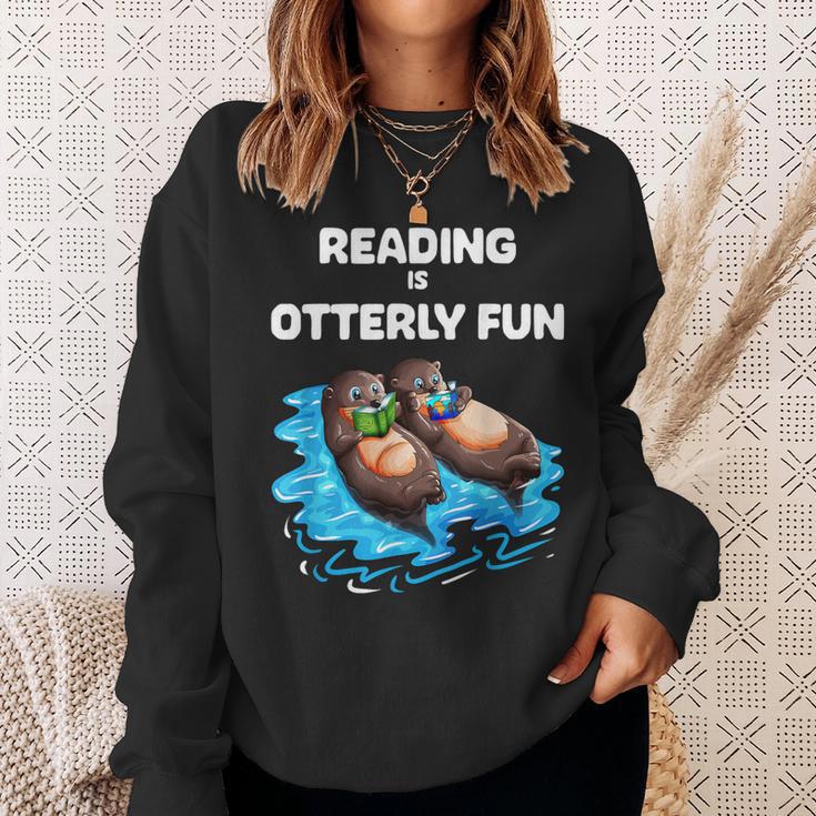 Cute Otter Reading Book Two Otter Reading Is Otterly Fun Sweatshirt Gifts for Her