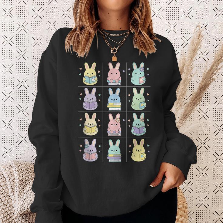 Cute Reading Bunny Book Lover Literary Woodland Animals Sweatshirt Gifts for Her Cute Reading Bunny Book Lover Literary Woodland Animals Sweatshirt Gifts for Her