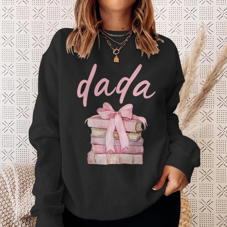 Dada Book First Chapter Birthday Girl Coquette Bow Matching Sweatshirt Gifts for Her