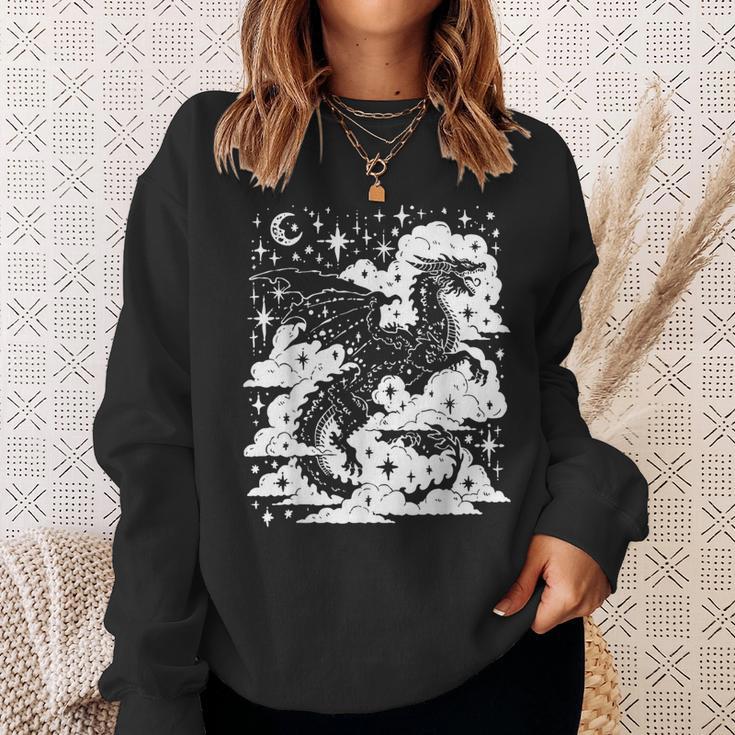 Dark Academia Fantasy Dragon Book Lover Bookish Goblincore Sweatshirt Gifts for Her