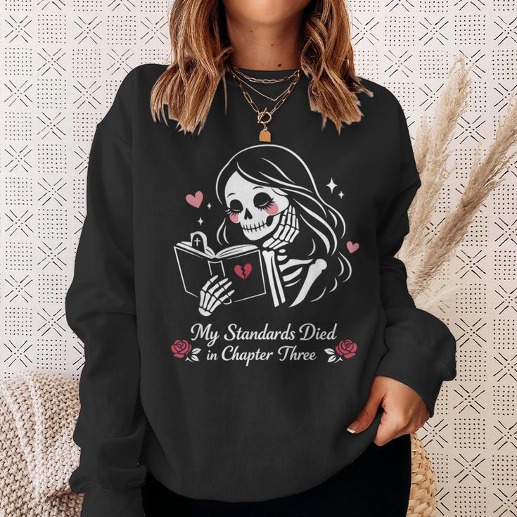 Dark Romance Pajama Skeleton Costume Woman Book Reading Sweatshirt Gifts for Her Dark Romance Pajama Skeleton Costume Woman Book Reading Sweatshirt Gifts for Her