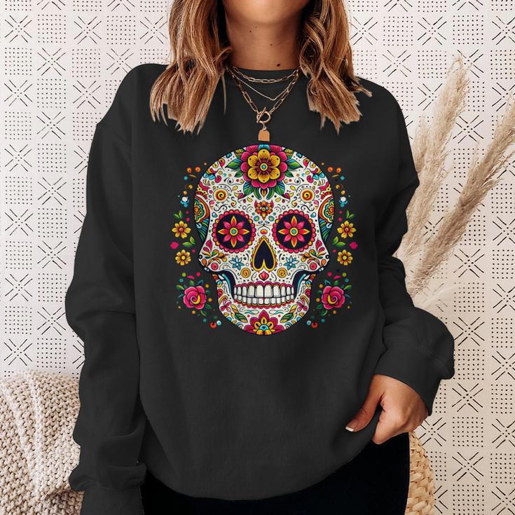 Day Of The Dead シュガースカル Dia De Los Muertos スウェットシャツ 彼女への贈り物