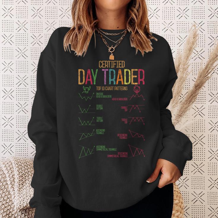 Day Trader スイングトレーディング ストック投資家 フォレックス チャートパターン スウェットシャツ 彼女への贈り物