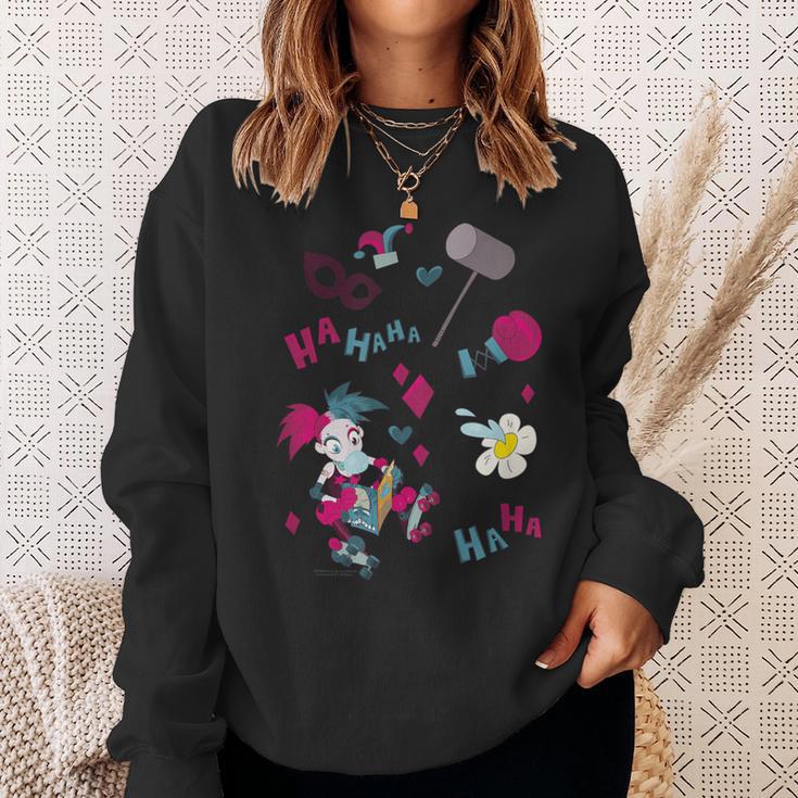 DC Comics Harley Quinn With Textbook Collage Sweatshirt Gifts for Her