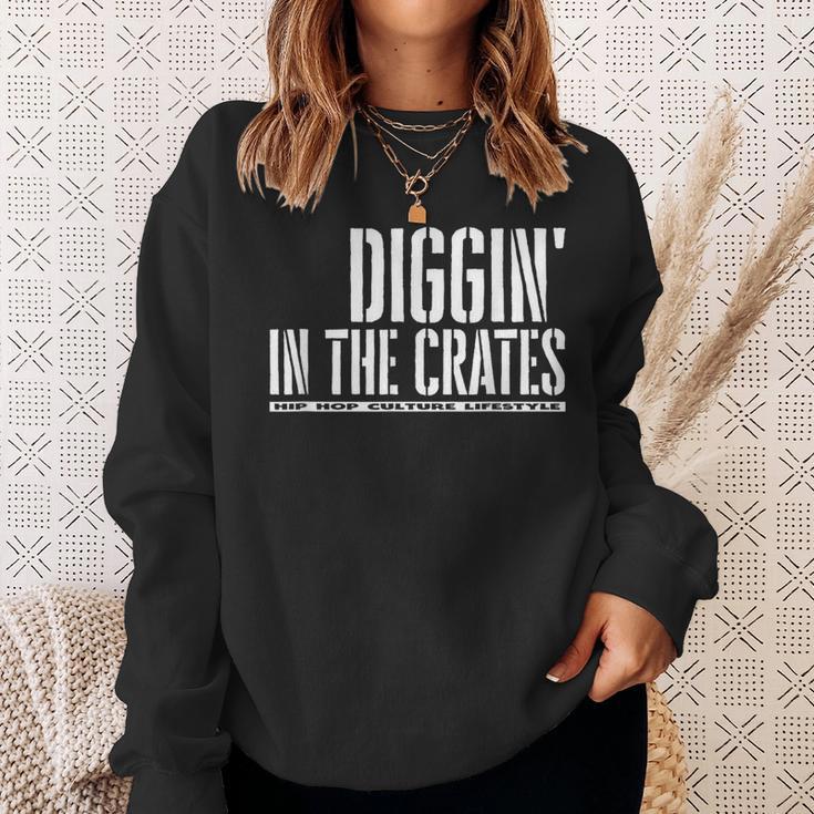 Diggin In In The Cates レコードボックス スウェットシャツ 彼女への贈り物
