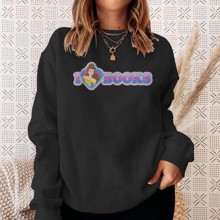 Disney Princess Belle I Heart Books Sweatshirt Gifts for Her Disney Princess Belle I Heart Books Sweatshirt Gifts for Her