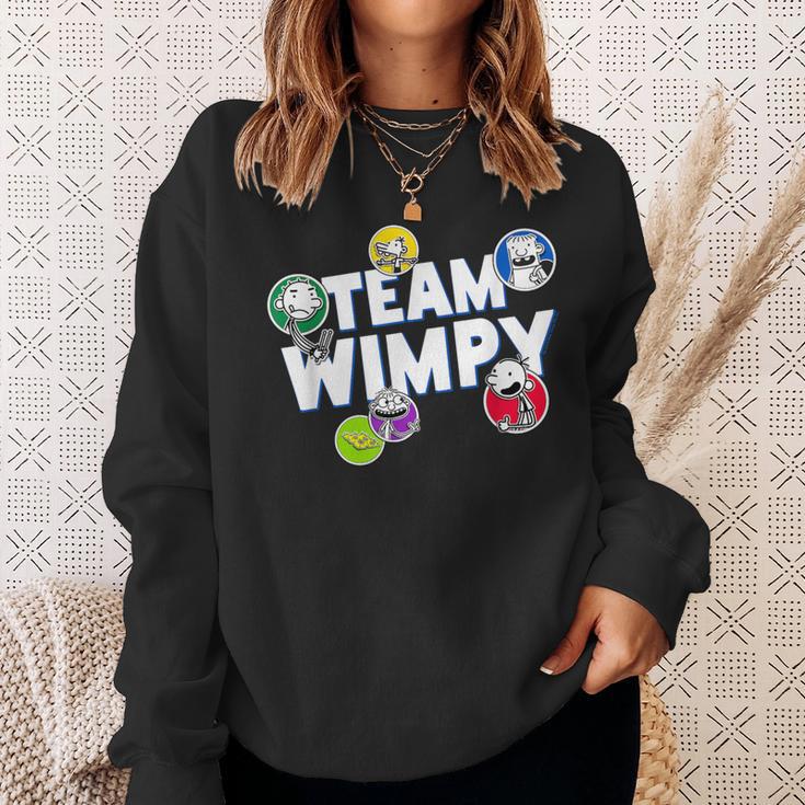 DOAWK Colorful Team Wimpy Sticker Collage Book Series Sweatshirt Gifts for Her DOAWK Colorful Team Wimpy Sticker Collage Book Series Sweatshirt Gifts for Her