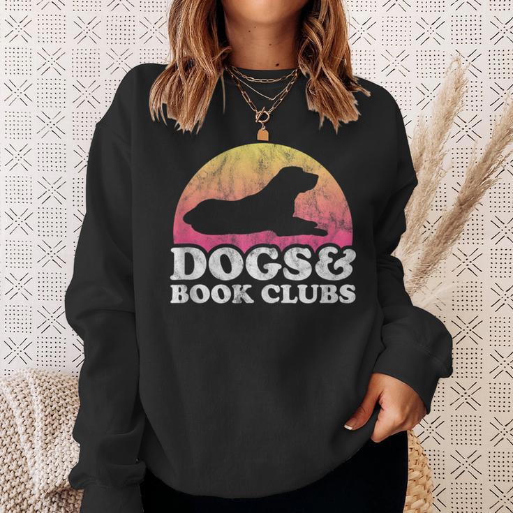 Dogs And Book Clubs Or Women's Dog And Book Club Sweatshirt Gifts for Her