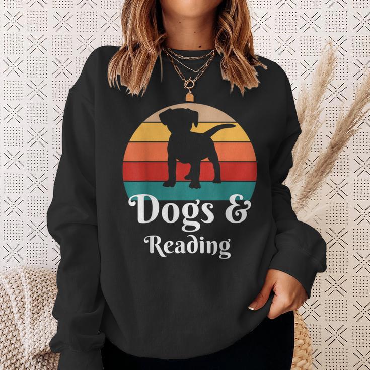 Dogs And Reading Books Sweatshirt Gifts for Her Dogs And Reading Books Sweatshirt Gifts for Her