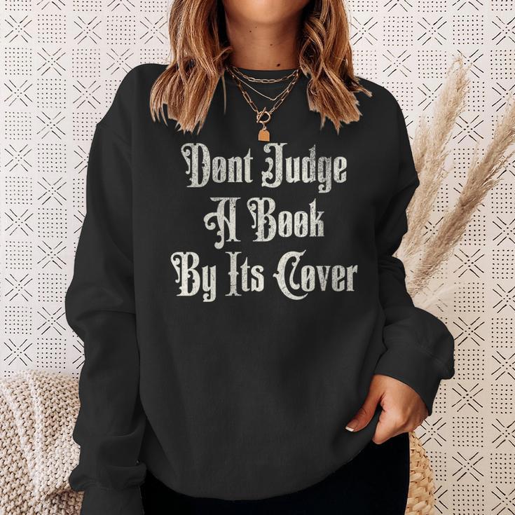 Don’t Judge a Book By Its Cover Tattoo Sweatshirt Gifts for Her Don’t Judge a Book By Its Cover Tattoo Sweatshirt Gifts for Her