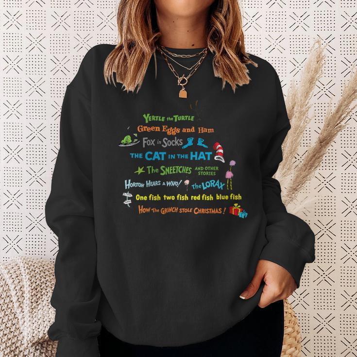 Dr Seuss Book Title Sweatshirt Gifts for Her