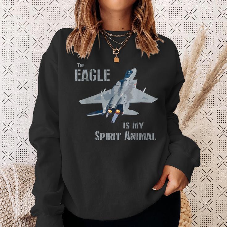 The Eagle Is Mypirit Animal F-15 戦闘機 飛行機 スウェットシャツ 彼女への贈り物