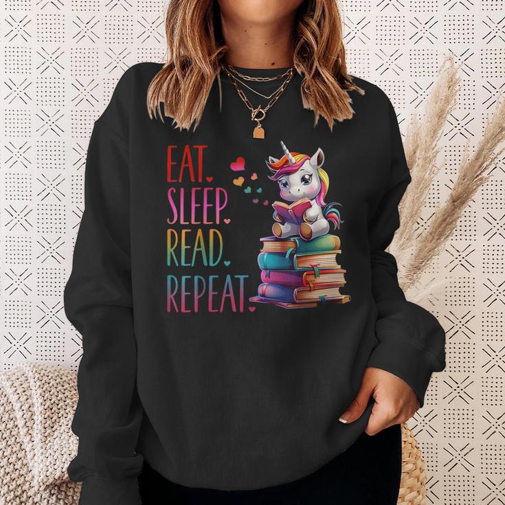 Eat Sleep Read Repeat Unicorn Read Book Reading Lovers Kids Sweatshirt Gifts for Her Eat Sleep Read Repeat Unicorn Read Book Reading Lovers Kids Sweatshirt Gifts for Her