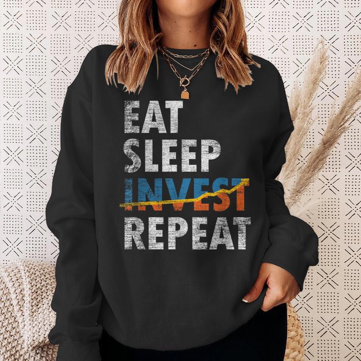 Eatleep Invest Repeat Investment Trading スウェットシャツ 彼女への贈り物