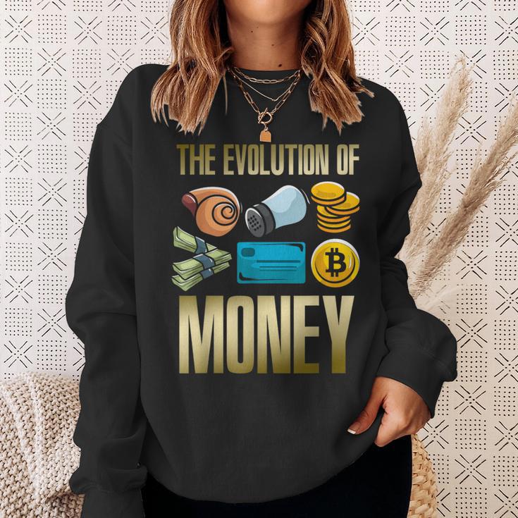 Evolution Of Money お金の進化 ビットコインプランb 暗号通貨btc ホドル スウェットシャツ 彼女への贈り物