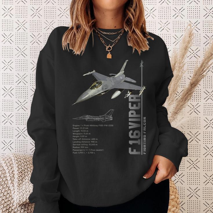 F-16 バイパー ファイティング ファルコン ジェット戦闘機仕様 スウェットシャツ 彼女への贈り物