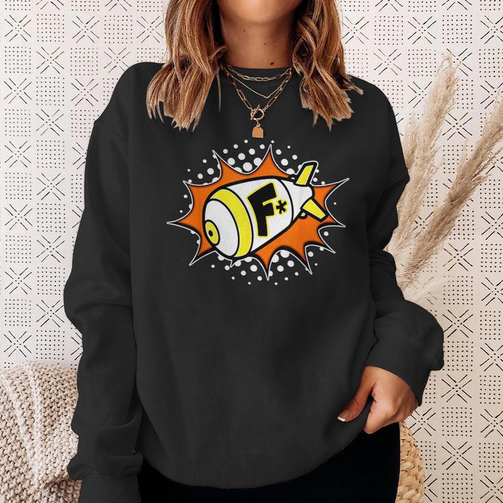 F-Bomb Retro Action Word Comic Book Cartoon Pop Art Sweatshirt Gifts for Her
