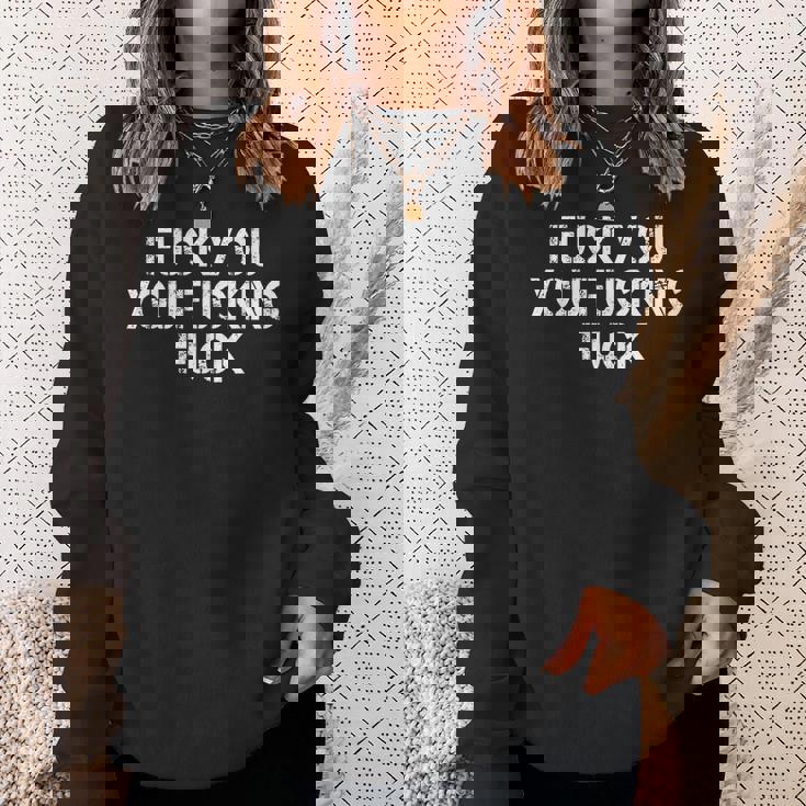 F Ck You F Cking F Ck 面白い皮肉tシャツ ギャグギフト スウェットシャツ 彼女への贈り物