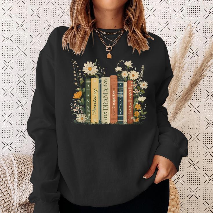 Fantasy Drama Tragedy Book Floral Subtle Sweatshirt Gifts for Her