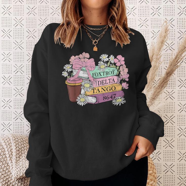 Floral Book Foxtrot Delta Tango 8647 Sweatshirt Gifts for Her