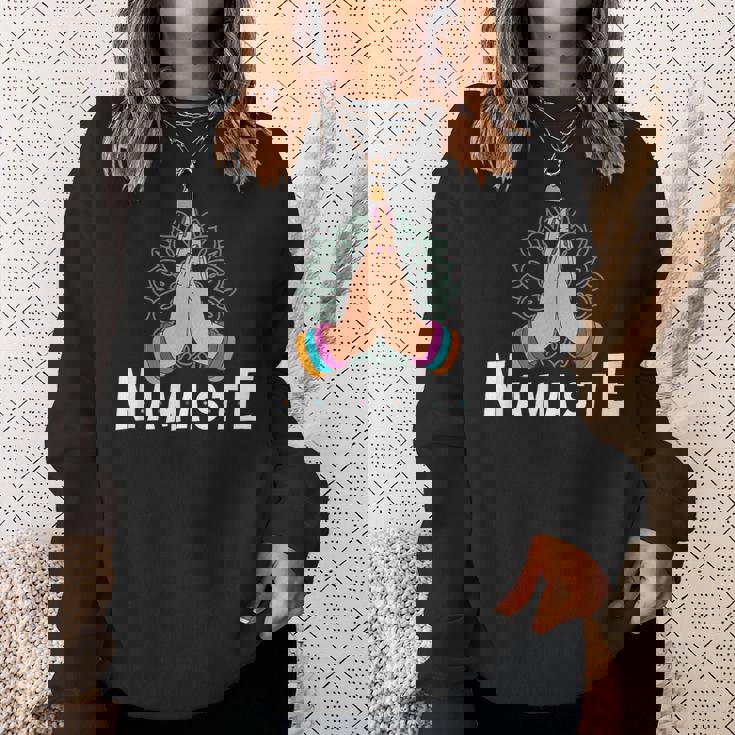 Fold Your Hands 瞑想 ナマステ スウェットシャツ 彼女への贈り物