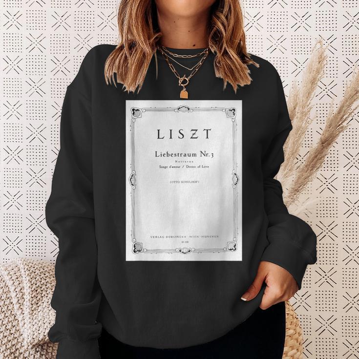 Franz Liszt Dream Of Love Vintage Book Cover Sweatshirt Gifts for Her