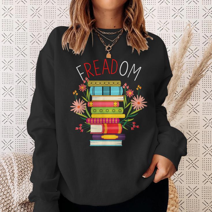 FREADOM Read Banned Books Sweatshirt Gifts for Her