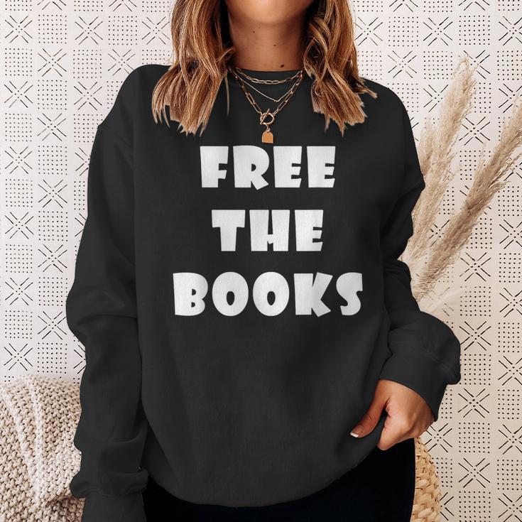 Free The Books Sweatshirt Gifts for Her
