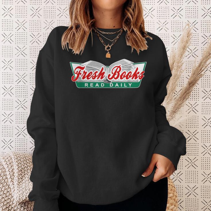 Fresh Books Read Daily Saying Reading And Book Sweatshirt Gifts for Her Fresh Books Read Daily Saying Reading And Book Sweatshirt Gifts for Her
