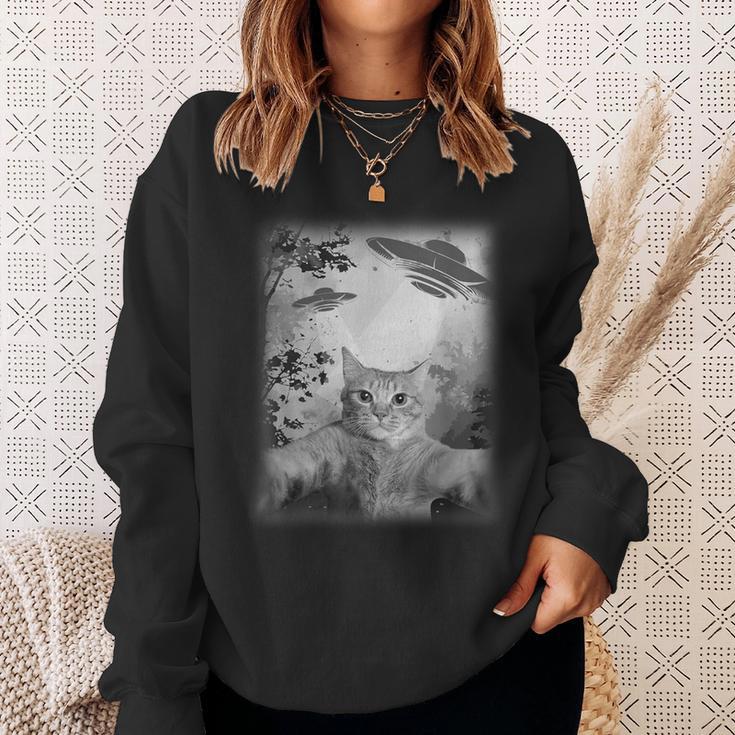Catelfie With Ufos Cosmic Catpace Cat スウェットシャツ 彼女への贈り物