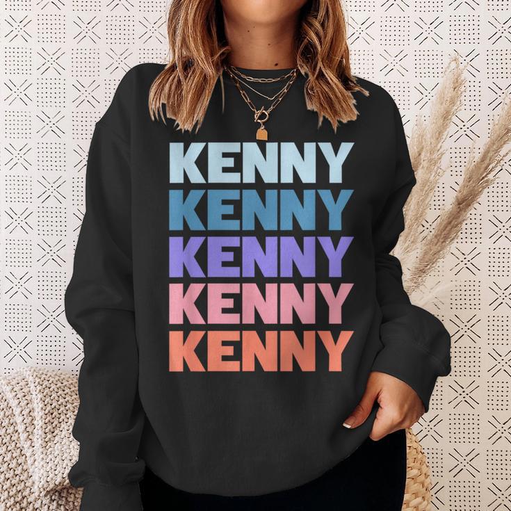 Modern Repeated Text Kenny スウェットシャツ 彼女への贈り物