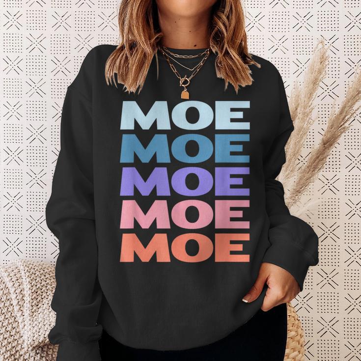 Modern Repeated Text Moe スウェットシャツ 彼女への贈り物