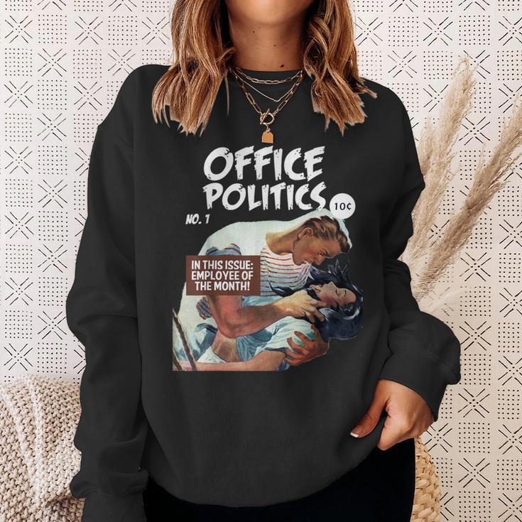 FUNNY WORKPLACE Retro Romance Comic Book Parody Sweatshirt Gifts for Her