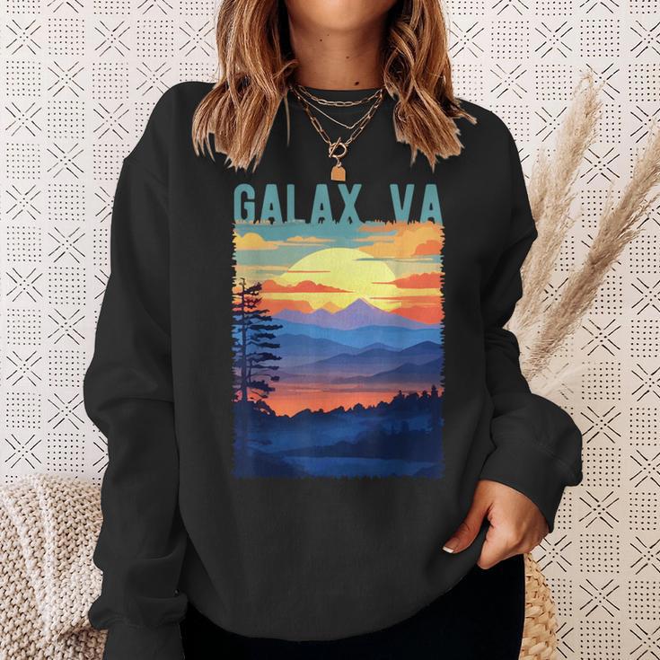 Galaxirginia Usa 山景色 サンセットスタイルデザイン スウェットシャツ 彼女への贈り物