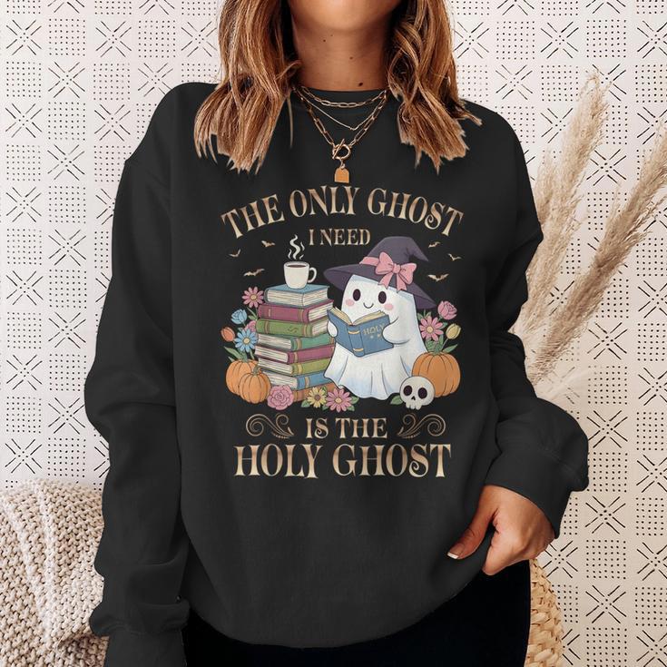 The Only Ghost I Need Is The Holy Ghost Books Reading Lovers Sweatshirt Gifts for Her