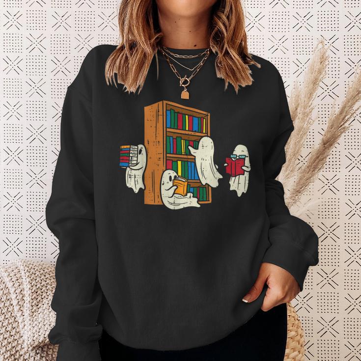 Ghosts Reading Books Teacher Halloween Librarian Boooks Sweatshirt Gifts for Her Ghosts Reading Books Teacher Halloween Librarian Boooks Sweatshirt Gifts for Her