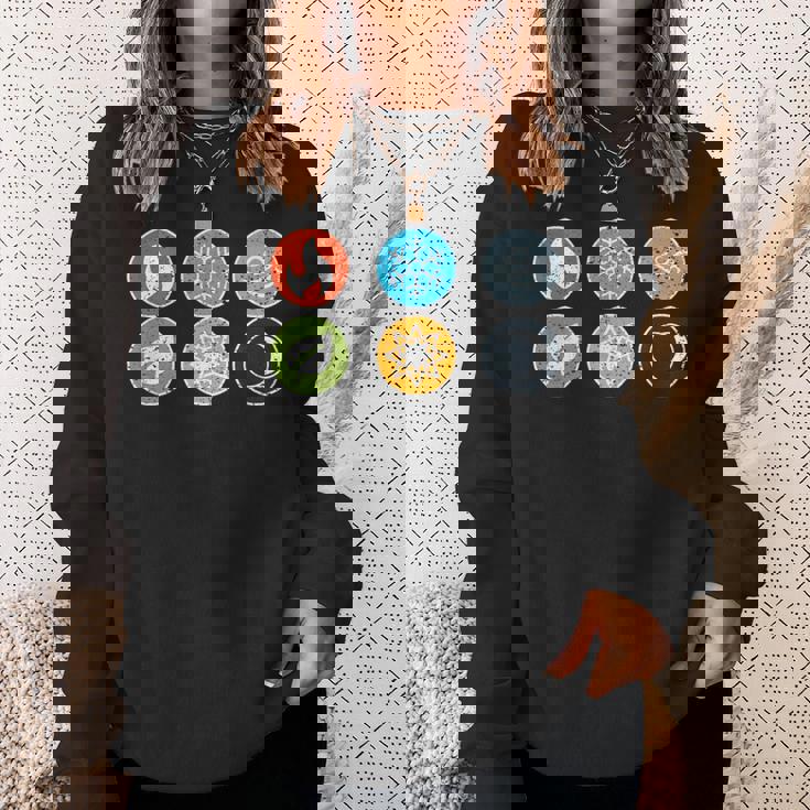 Gloomhaven Elements シンボル 火 氷 空 地球 ライトダーク スウェットシャツ 彼女への贈り物