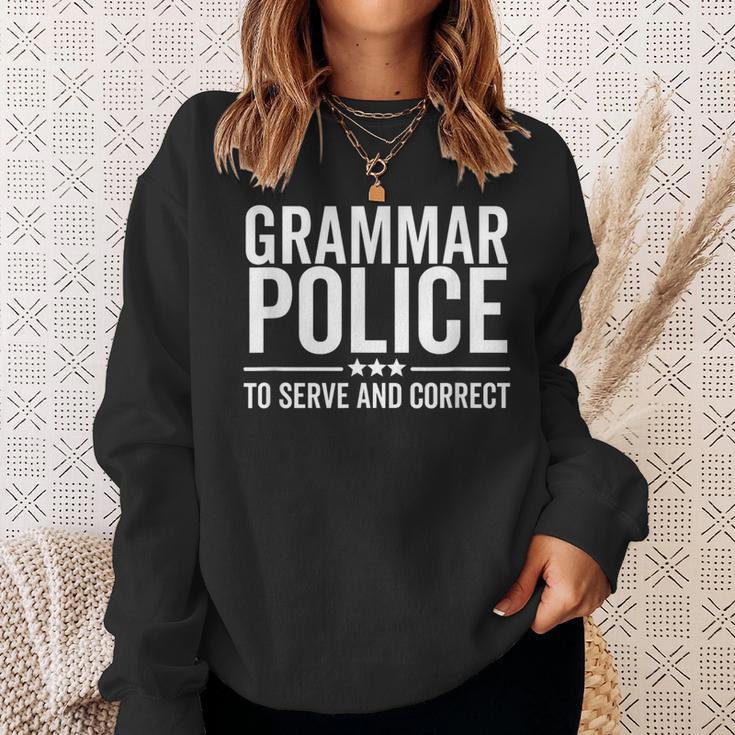 Grammar Police To Serve And Correct Book Literature Sweatshirt Gifts for Her
