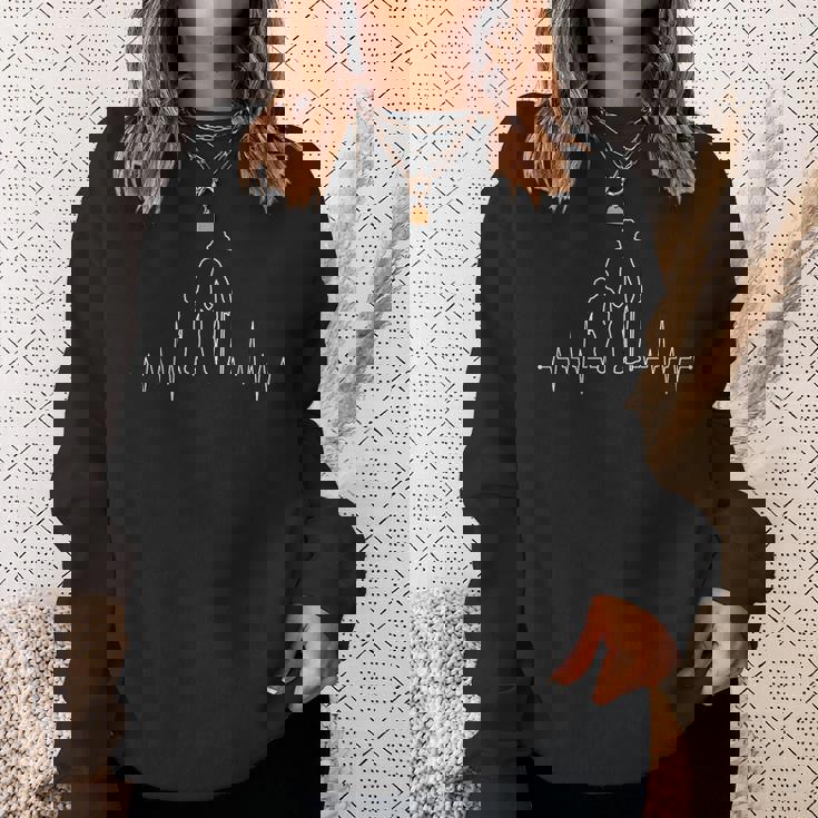 Grandpa & Grandson Heartbeat Partner Look Grandchild & Grandfather スウェットシャツ 彼女への贈り物