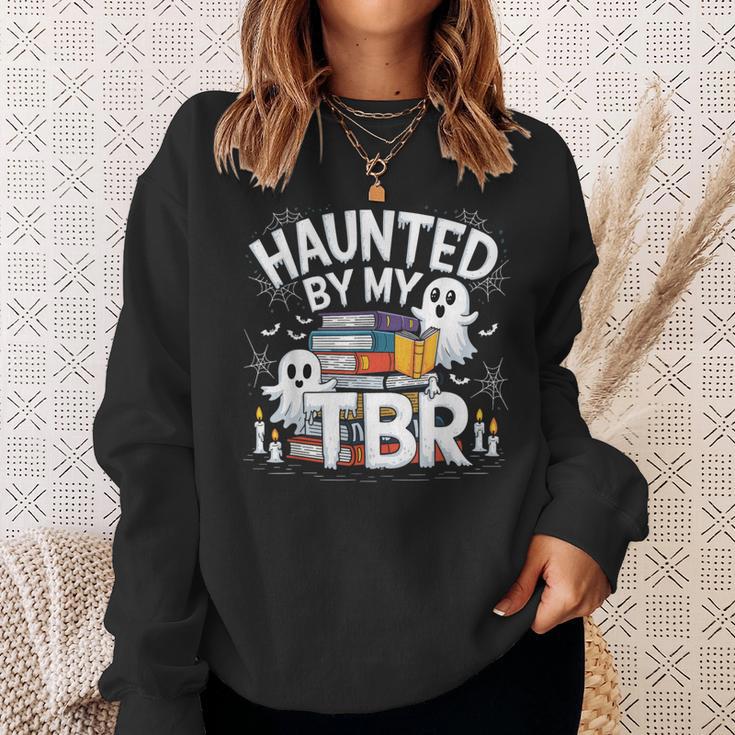 Halloween Book Lover Teacher Ghost Costume Haunted By My Tbr Sweatshirt Gifts for Her Halloween Book Lover Teacher Ghost Costume Haunted By My Tbr Sweatshirt Gifts for Her