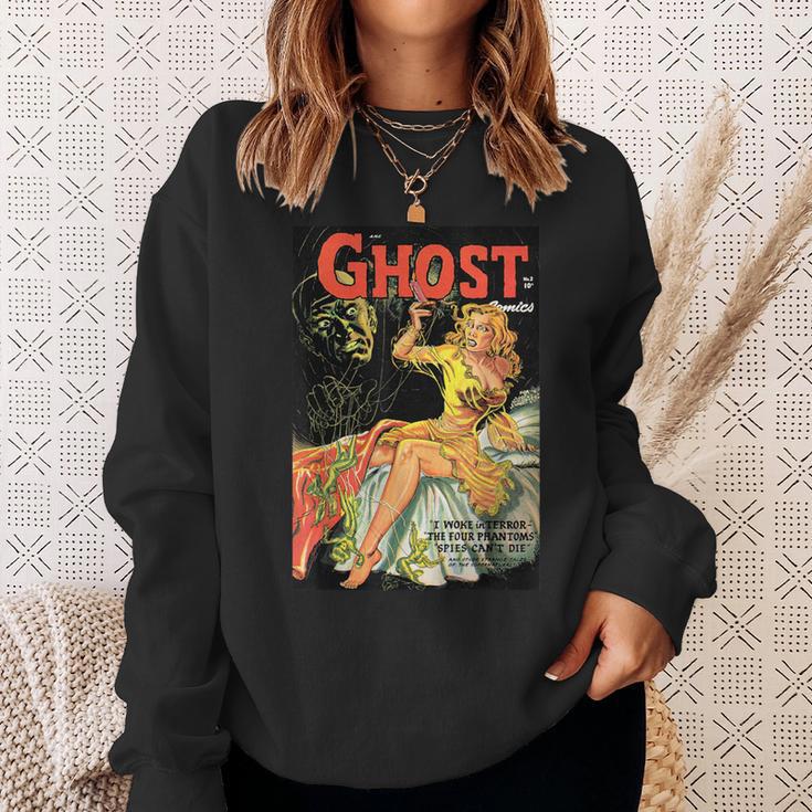 Halloween Horror Vintage Ghost Comic Book Retro Scary Sweatshirt Gifts for Her Halloween Horror Vintage Ghost Comic Book Retro Scary Sweatshirt Gifts for Her