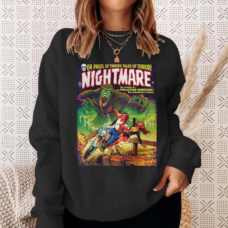 Halloween Monster Scary Vintage Horror Comic Book Sweatshirt Gifts for Her
