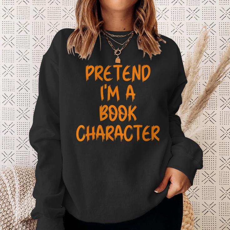 Halloween Pretend I'm Book Character Costume Lazy Adult Kids Sweatshirt Gifts for Her Halloween Pretend I'm Book Character Costume Lazy Adult Kids Sweatshirt Gifts for Her