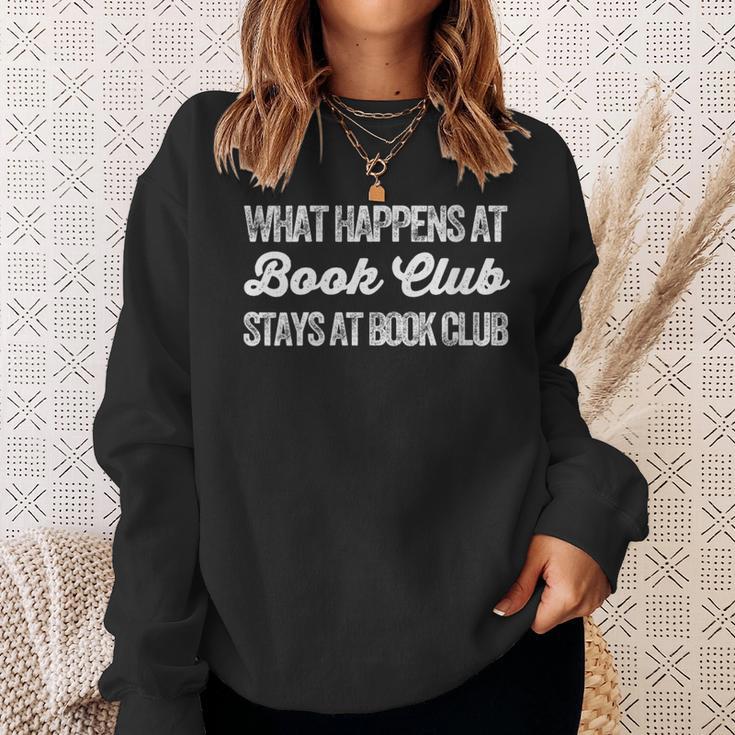 What Happens At Book Club Stays At Book Club Book Lover Nerd Sweatshirt Gifts for Her