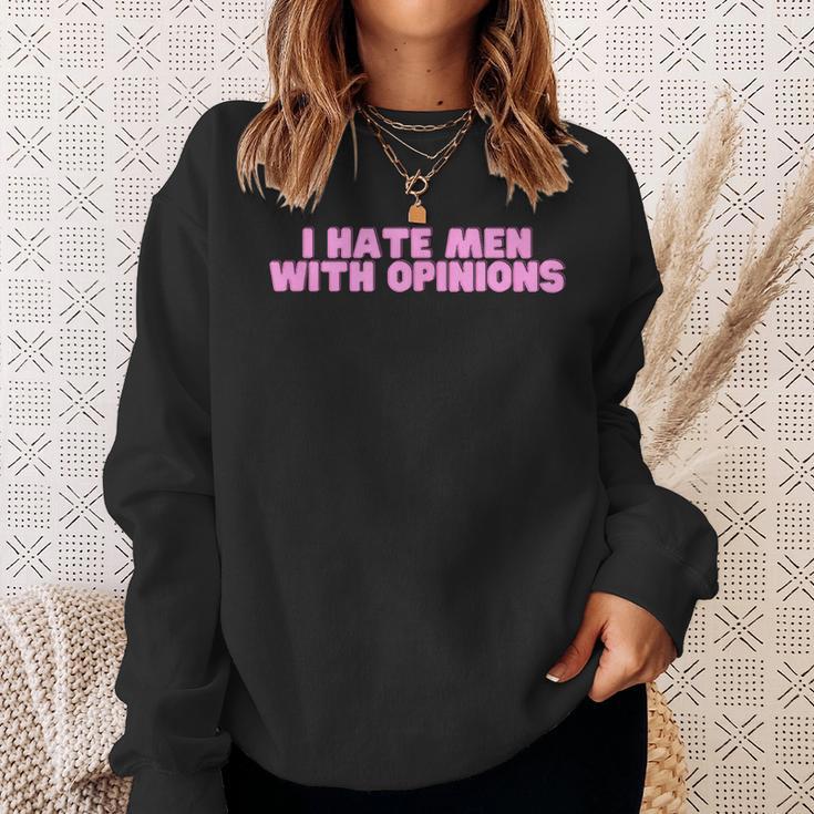 I Hate With Opinions Y2k ファニーフェミニスト ホットガールスレイ スウェットシャツ 彼女への贈り物