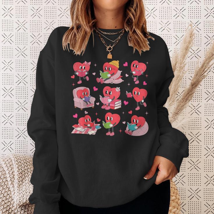Hearts Reading Book Lovers All Booked For Valentine Sweatshirt Gifts for Her Hearts Reading Book Lovers All Booked For Valentine Sweatshirt Gifts for Her