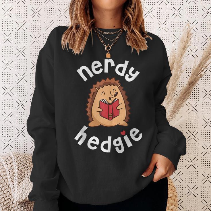 Hedgehog Book Sweatshirt Gifts for Her