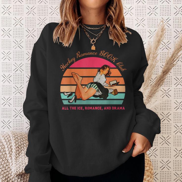 Hockey Romance Book Club All The Ice Romance Drama Vintage Sweatshirt Gifts for Her