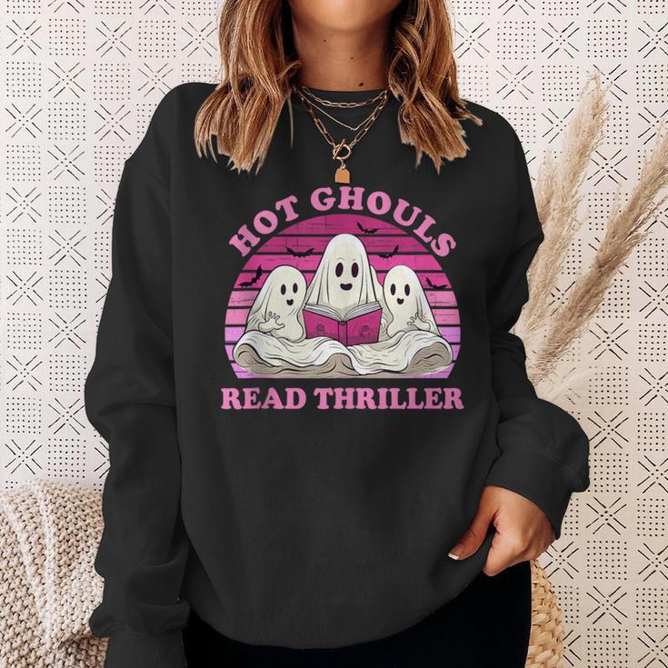 Hot Ghouls Read Thriller Spooky Book Club Reading Lovers Sweatshirt Gifts for Her