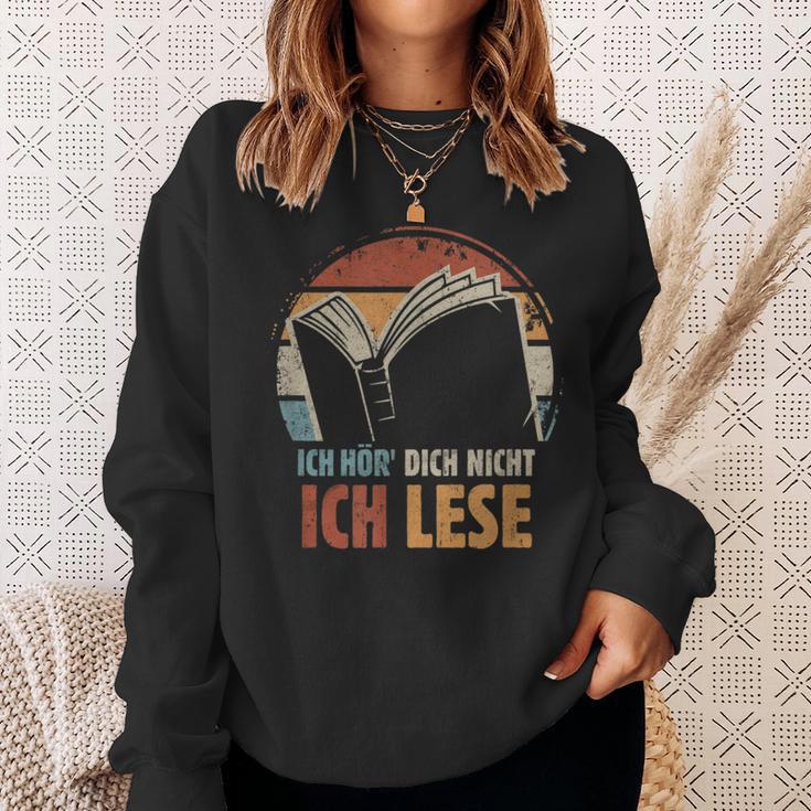 Ich HöR' Dich Nicht Ich Lese Reading Book Worm Sweatshirt Gifts for Her Ich HöR' Dich Nicht Ich Lese Reading Book Worm Sweatshirt Gifts for Her